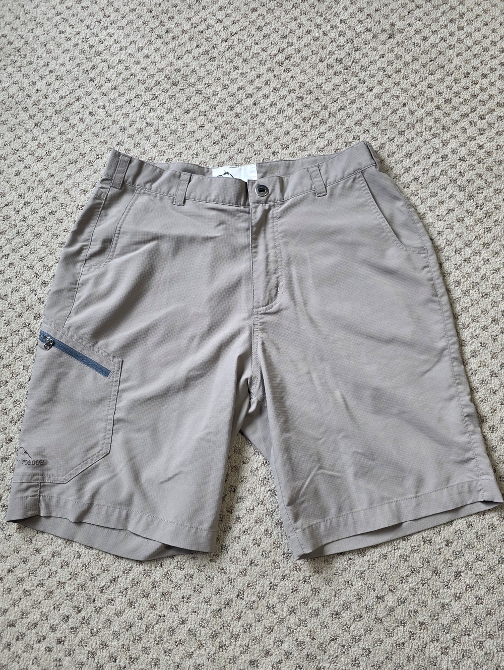 Roscoe Khaki Ripstop Shorts with Zip Pocket